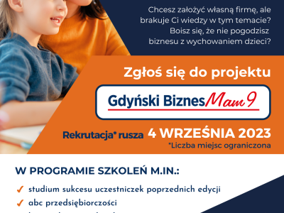 Startuje 9. edycja Projektu „Gdyński BiznesMam”